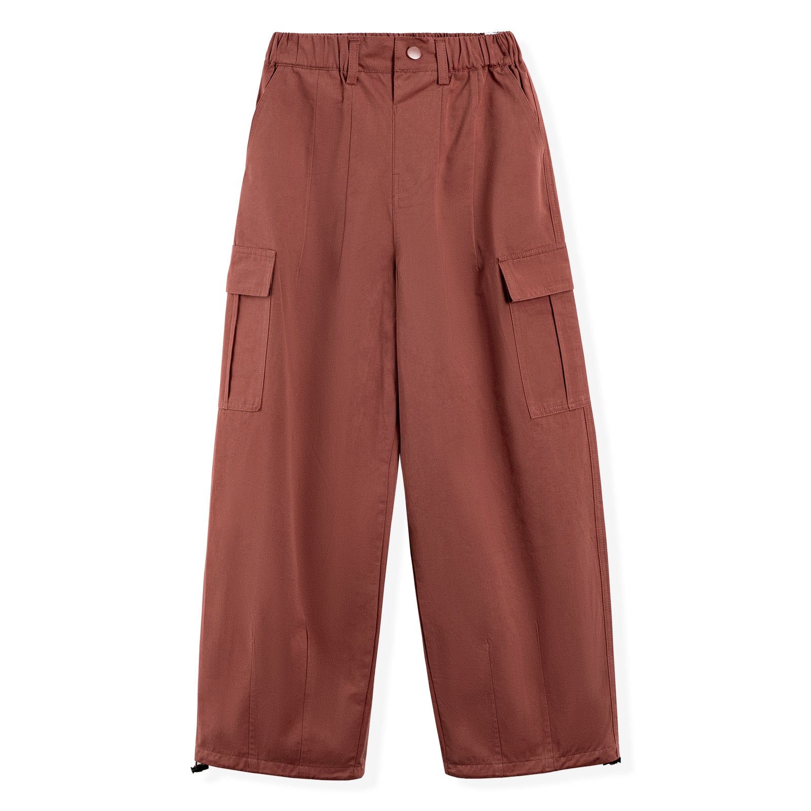 Girl's Elasticated Waist Cargo Trousers with Multi Pockets