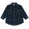 Load image into Gallery viewer, Girls Oversized Fall Denim Shirt with Pockets
