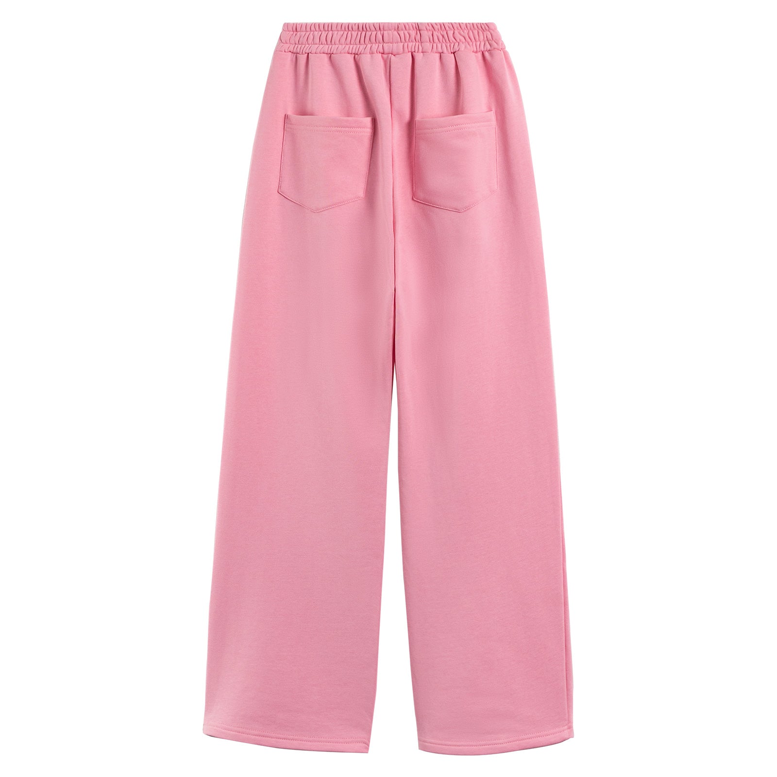 Girls Wide Leg Straight Sweatpants with Pockets