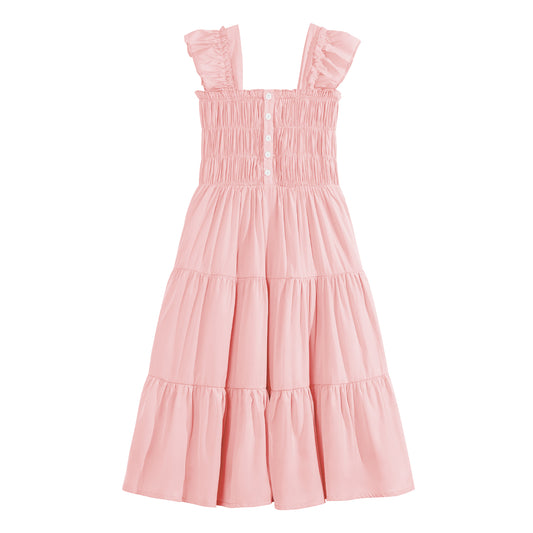 Rolanko Girls' Sleeveless Dress with Pockets