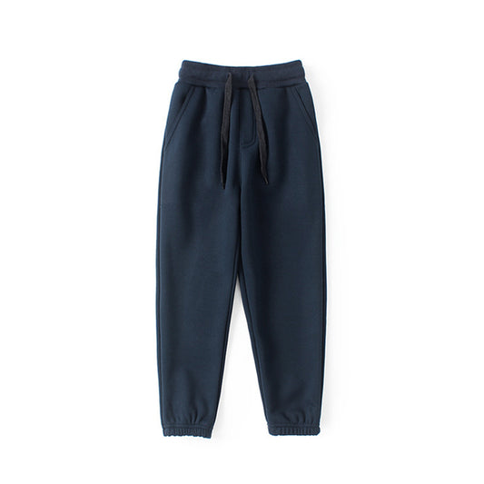 Boys Solid Color Padded Drawstring Sweatpants