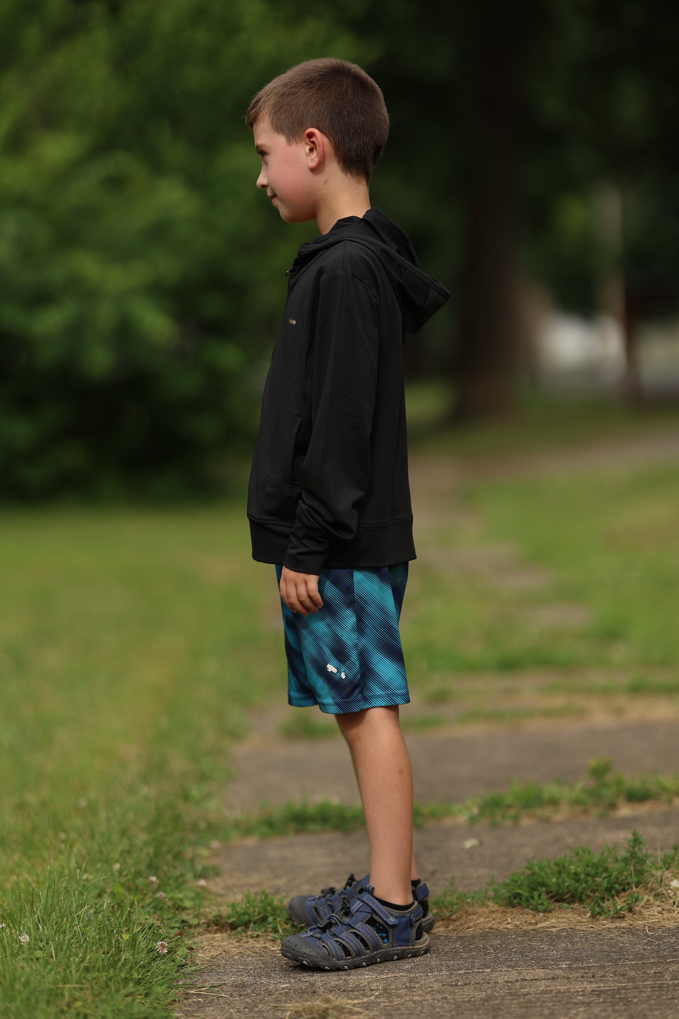Rolanko Kids Zip Up Sun Hoodie UPF50+ with Thumbholes