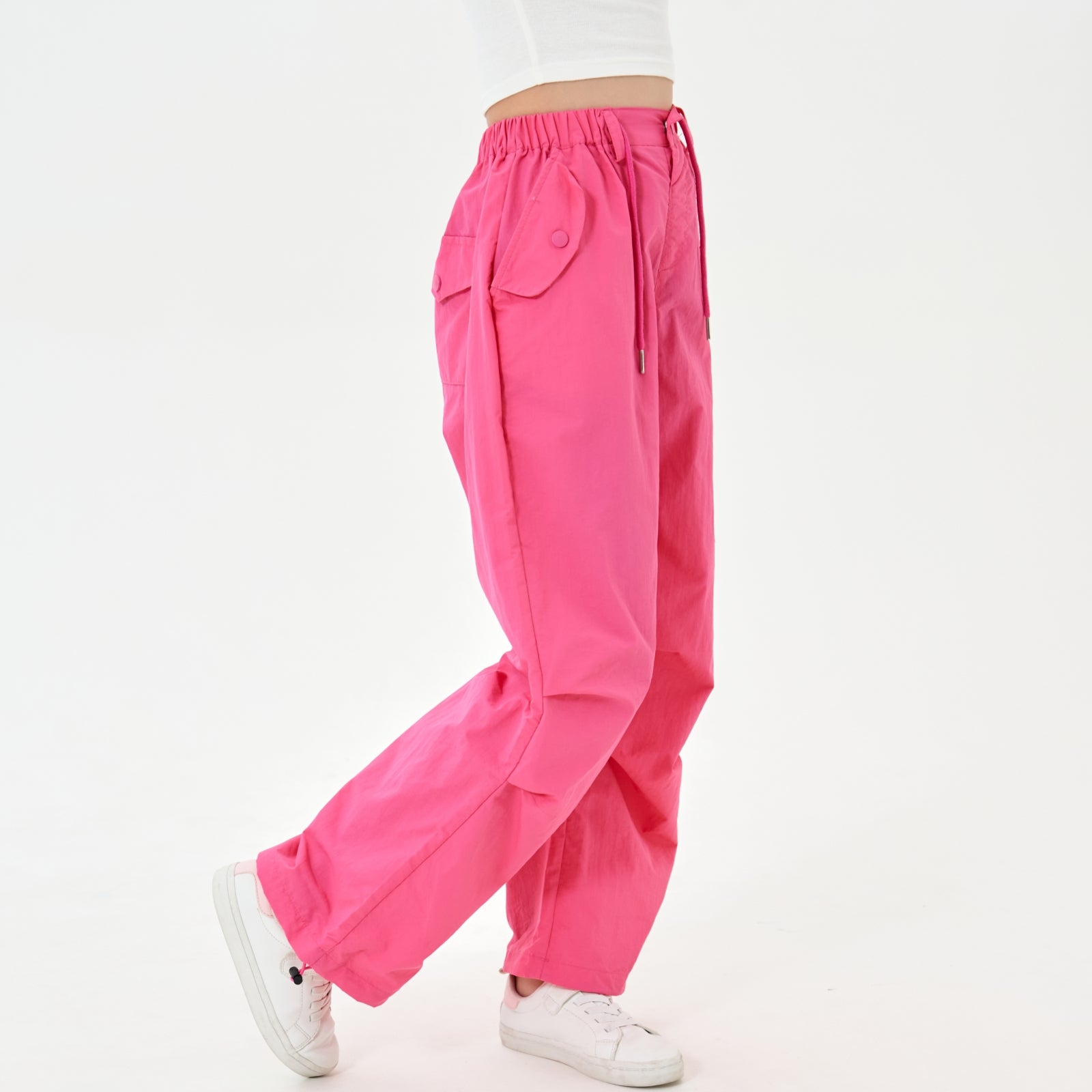 Girls Y2K Vintage Joggers with Adjustable Elastic Waist