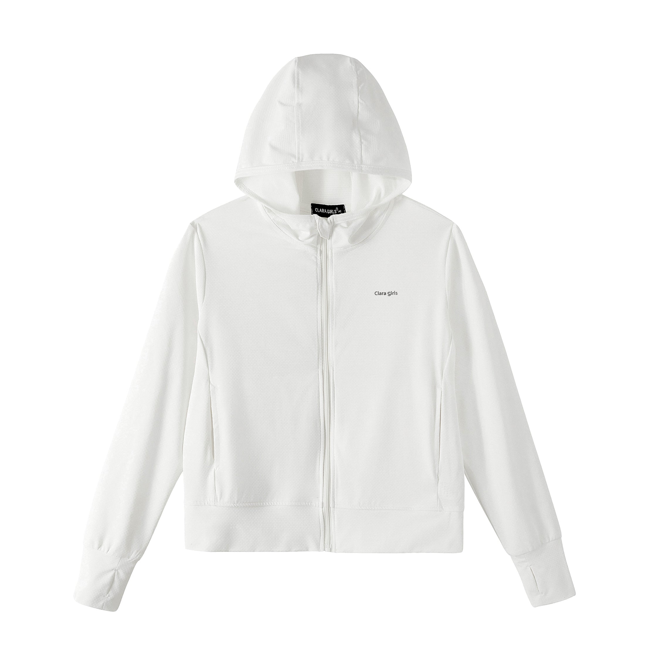 Rolanko Kids Zip Up Sun Hoodie UPF50+ with Thumbholes