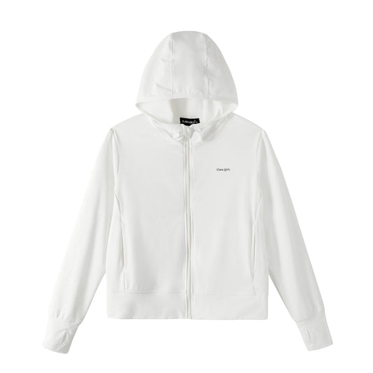 Rolanko Kids Zip Up Sun Hoodie UPF50+ with Thumbholes