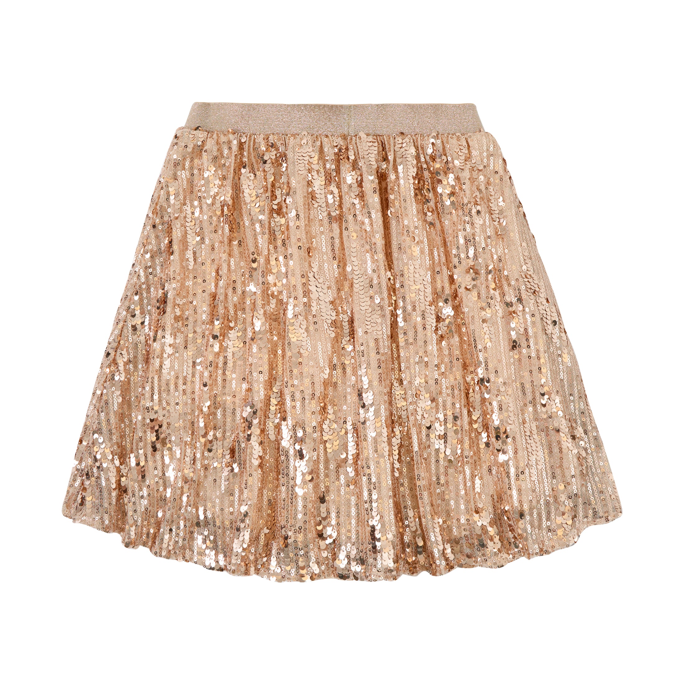 Rolanko Girls Sequin Elastic Waist Glitter Sparkly Skirt