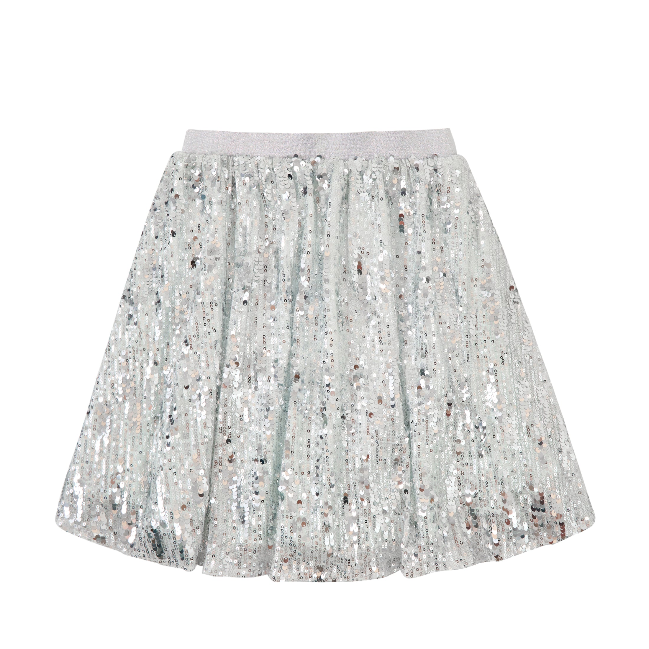 Rolanko Girls Sequin Elastic Waist Glitter Sparkly Skirt