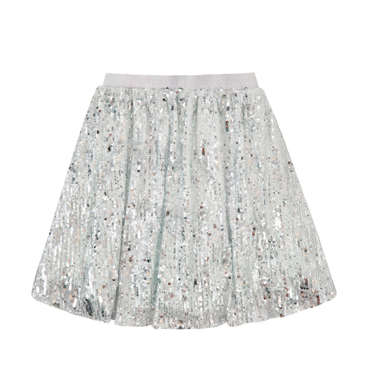 Rolanko Girls Sequin Elastic Waist Glitter Sparkly Skirt