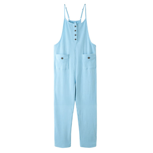 Rolanko Girls Jumpsuit Sleeveless Spaghetti Strap Overalls