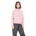 Load image into Gallery viewer, Girls Solid Color Half Zip Half High Neck Sweatshirt
