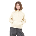 Load image into Gallery viewer, Girls Solid Color Half Zip Half High Neck Sweatshirt
