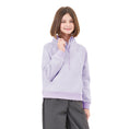 Load image into Gallery viewer, Girls Solid Color Half Zip Half High Neck Sweatshirt
