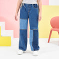 Load image into Gallery viewer, Girls Colour Block Patchwork Jeans
