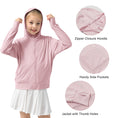 Load image into Gallery viewer, Rolanko Kids Zip Up Sun Hoodie UPF50+ with Thumbholes
