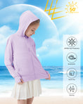 Load image into Gallery viewer, Rolanko Kids Zip Up Sun Hoodie UPF50+ with Thumbholes
