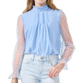 Load image into Gallery viewer, Girls Long Sleeve Shirts Chiffon Blouses with Polka Dot
