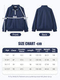 Carica l'immagine nel visualizzatore della galleria, Boys Quarter Zip Pullover, Textured Sweatshirt Long Sleeve

