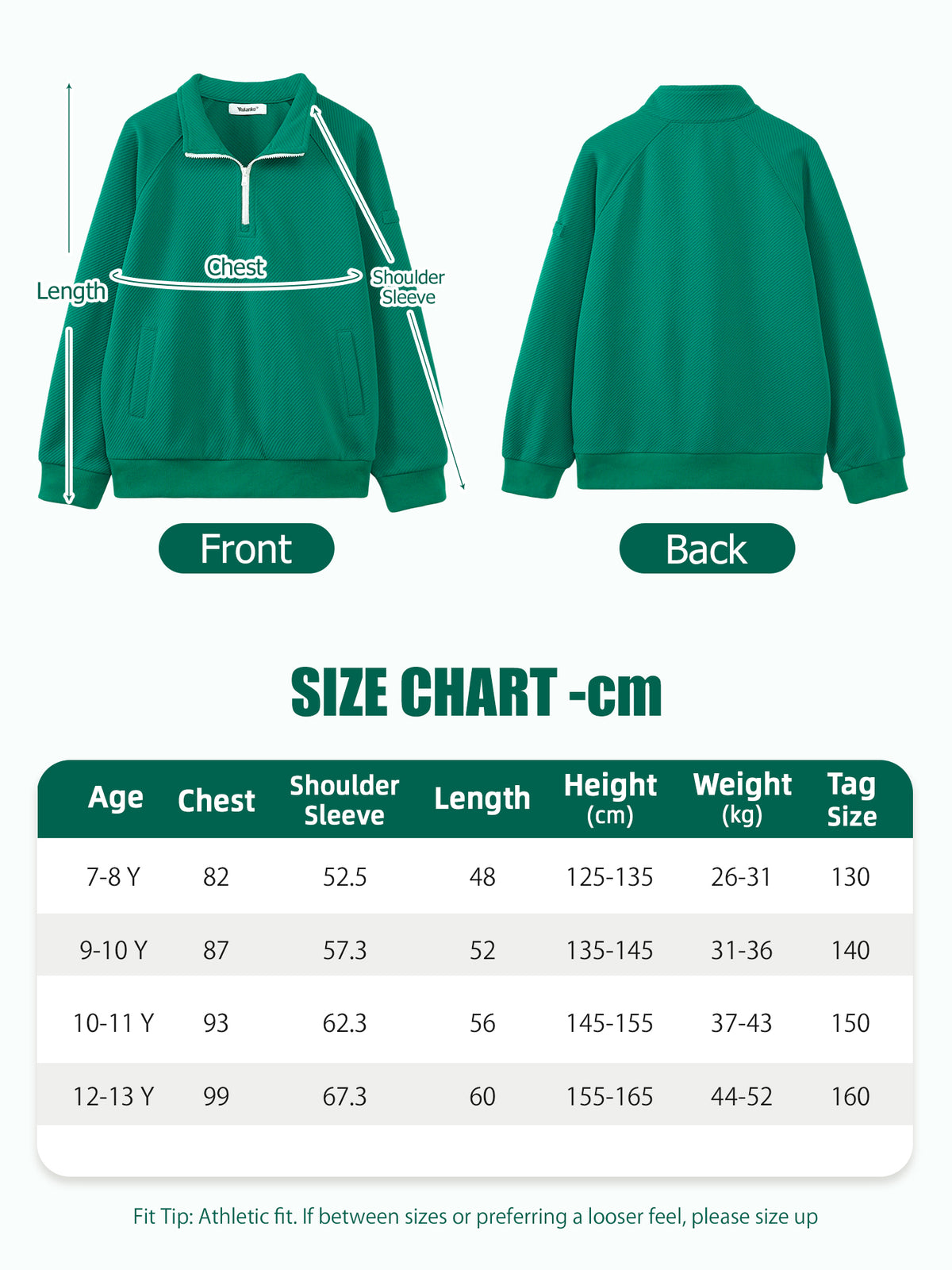 Boys Quarter Zip Pullover, Textured Sweatshirt Long Sleeve