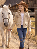 Carica l'immagine nel visualizzatore della galleria, Girls Faux Suede Fringe Jacket Western Cropped Coat
