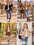 Carica l'immagine nel visualizzatore della galleria, Girls Faux Suede Fringe Jacket Western Cropped Coat
