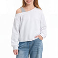 Carica l'immagine nel visualizzatore della galleria, Girls Off The Shoulder Crop Sweatshirt Pullover
