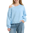 Carica l'immagine nel visualizzatore della galleria, Girls Off The Shoulder Crop Sweatshirt Pullover
