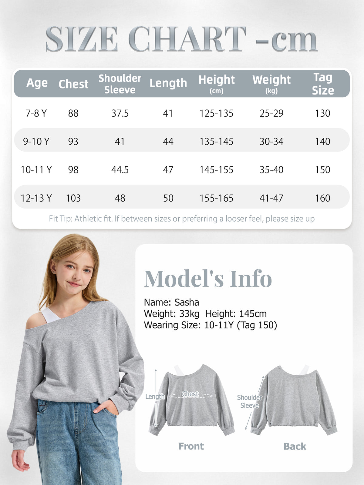 Girls Off The Shoulder Crop Sweatshirt Pullover