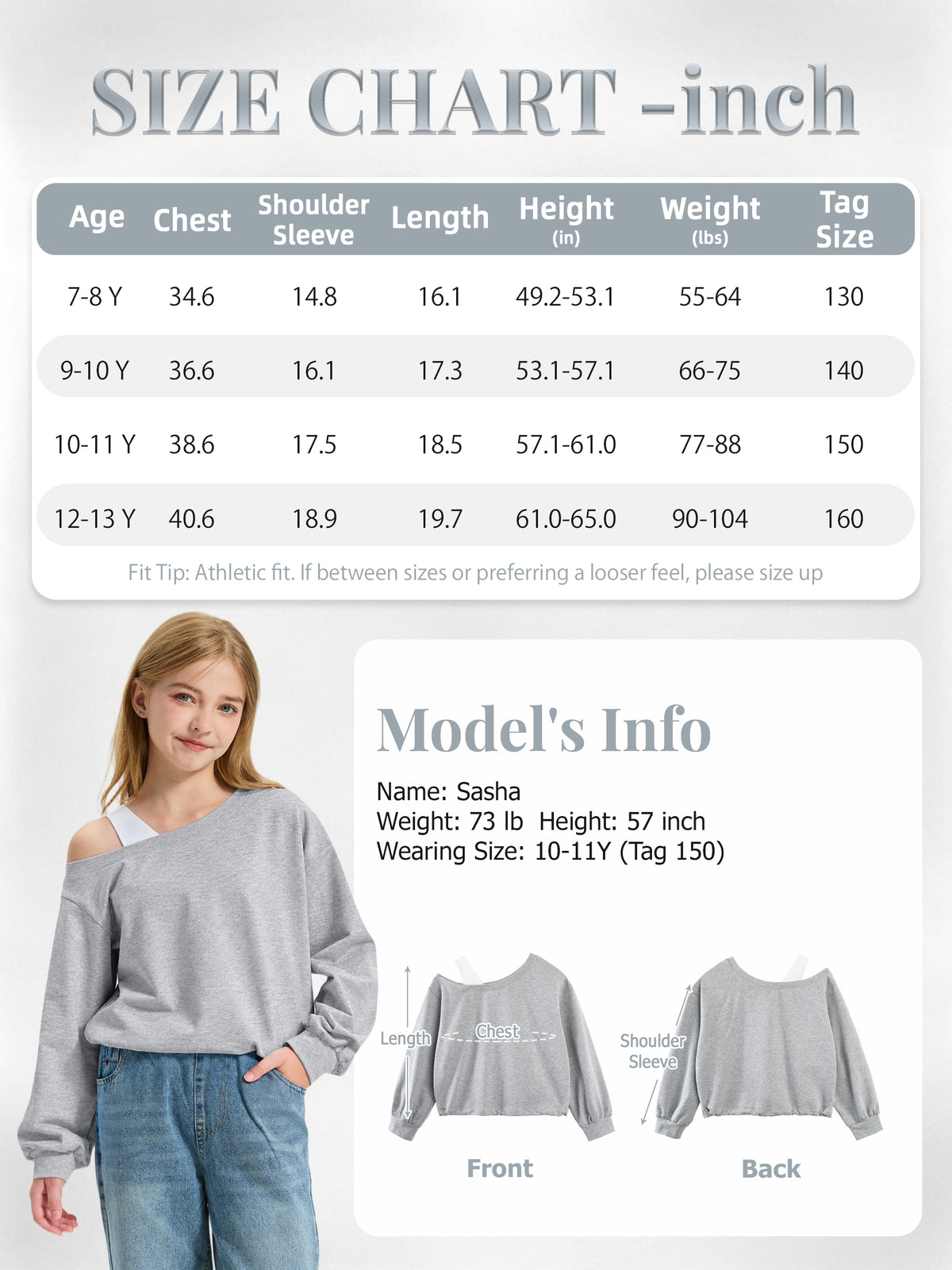 Girls Off The Shoulder Crop Sweatshirt Pullover