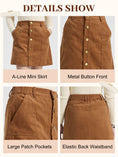Carica l'immagine nel visualizzatore della galleria, Girls Corduroy Fall Winter A-Line Mini Skirt
