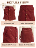 Carica l'immagine nel visualizzatore della galleria, Girls Corduroy Fall Winter A-Line Mini Skirt
