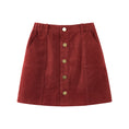 Carica l'immagine nel visualizzatore della galleria, Girls Corduroy Fall Winter A-Line Mini Skirt
