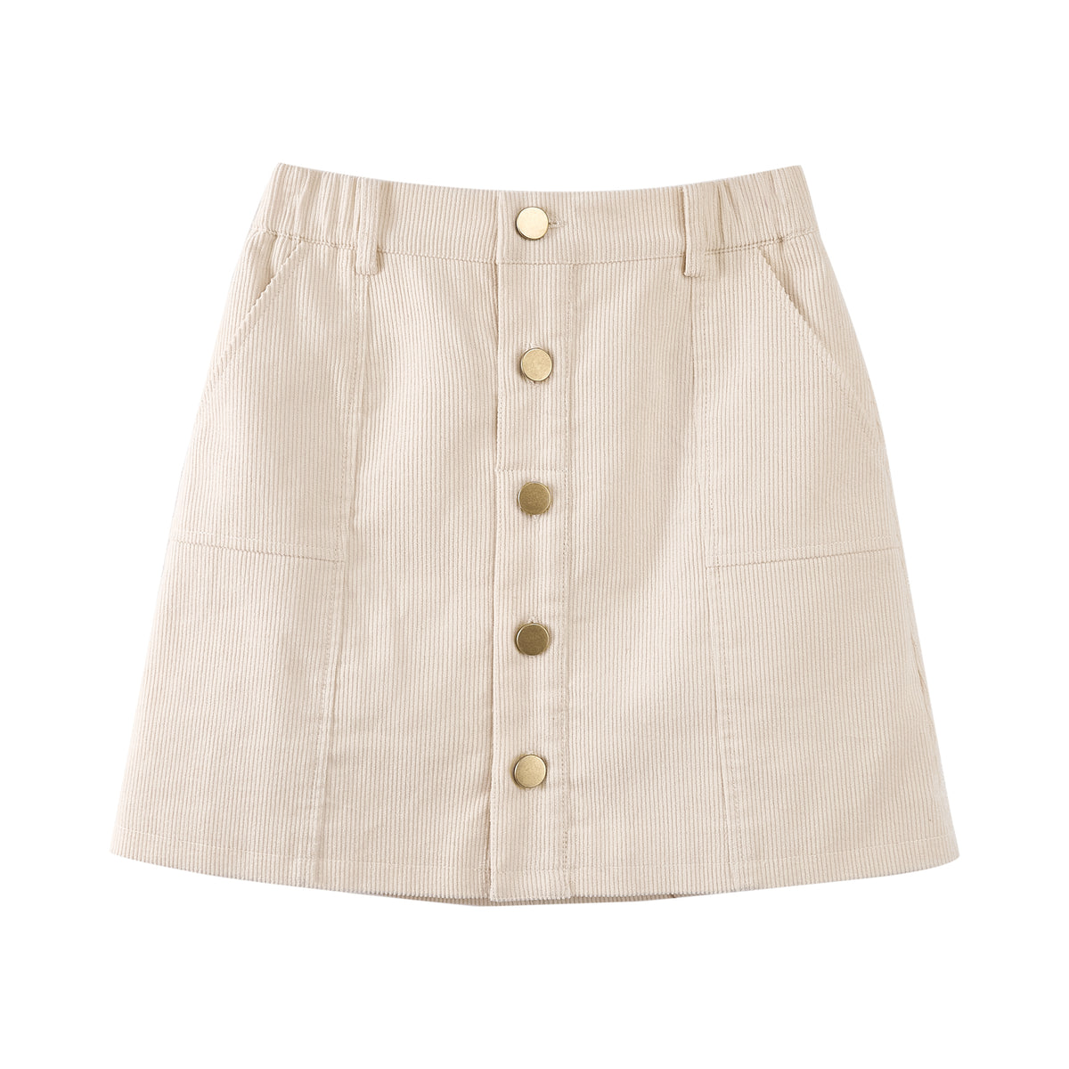 Girls Corduroy Fall Winter A-Line Mini Skirt