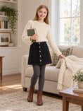 Carica l'immagine nel visualizzatore della galleria, Girls Corduroy Fall Winter A-Line Mini Skirt
