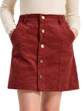 Carica l'immagine nel visualizzatore della galleria, Girls Corduroy Fall Winter A-Line Mini Skirt
