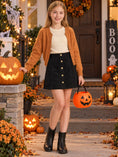 Carica l'immagine nel visualizzatore della galleria, Girls Corduroy Fall Winter A-Line Mini Skirt
