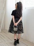 Load image into Gallery viewer, Girls Princess Dress Black Knitting Mesh Splicing Tutu Dress
