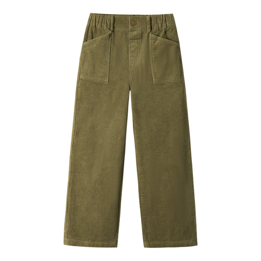 Girls Fall Solid Color Corduroy Pants