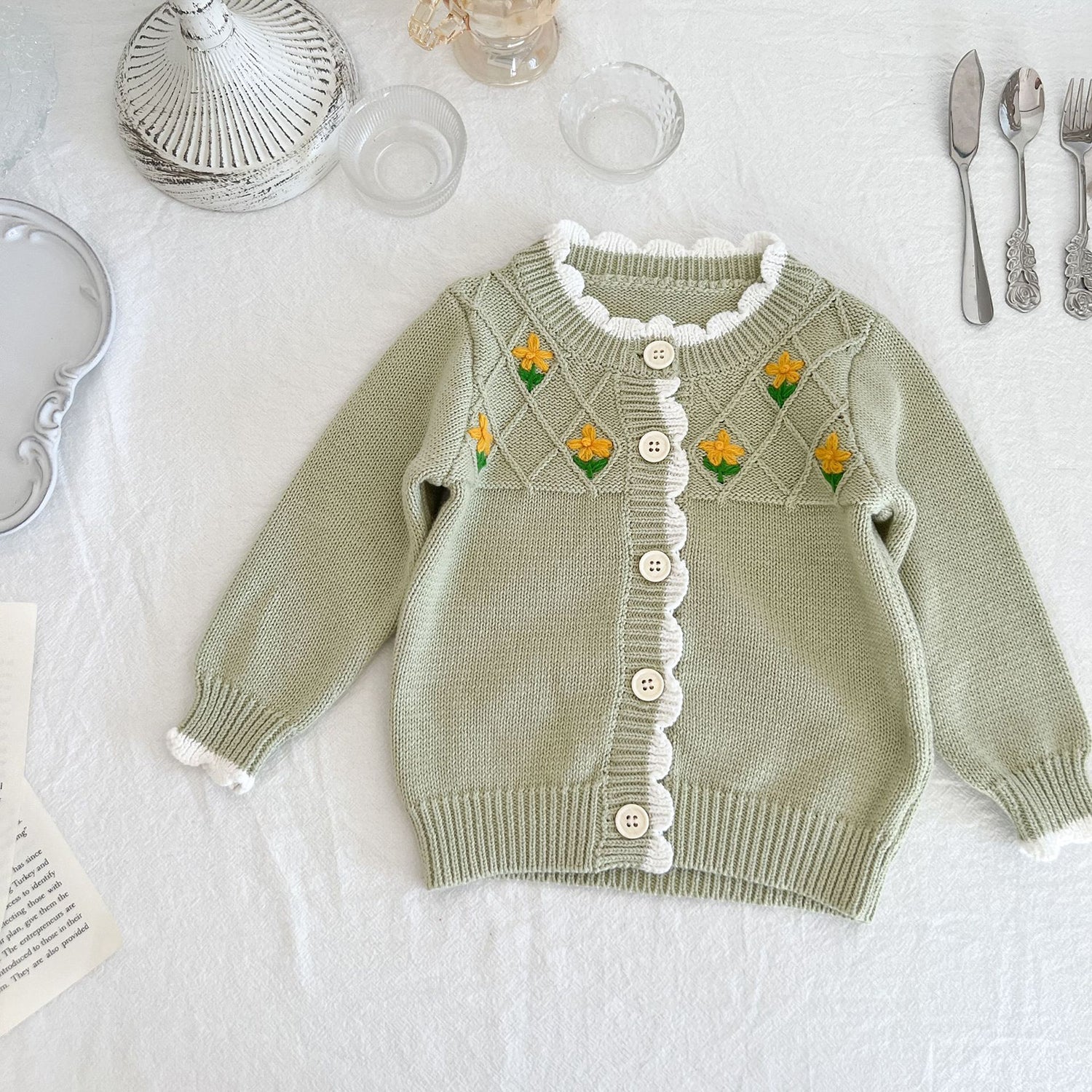 Girl's Cozy Toddler Sweater Knit Cardigan