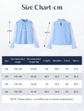 Load image into Gallery viewer, Girls Long Sleeve Shirts Chiffon Blouses with Polka Dot
