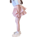 Load image into Gallery viewer, Girls 2-Layer Ruffle Mini Skirt Smocked Waist Cute Tiered Skirts with Shorts
