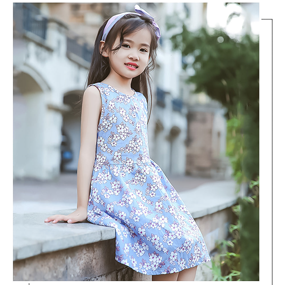 Girl‘s Toddler Cotton Sleeveless Floral Sundress