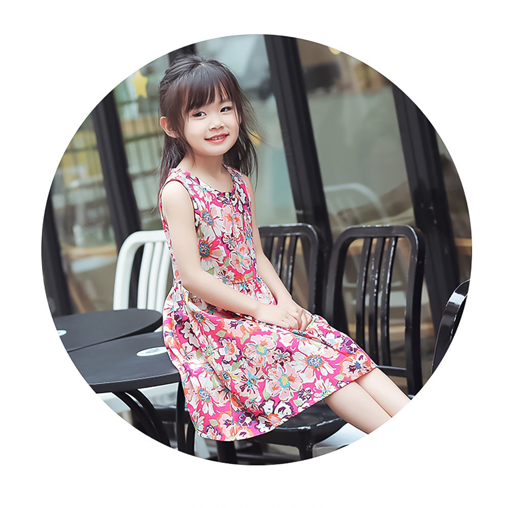 Girl‘s Toddler Cotton Sleeveless Floral Sundress