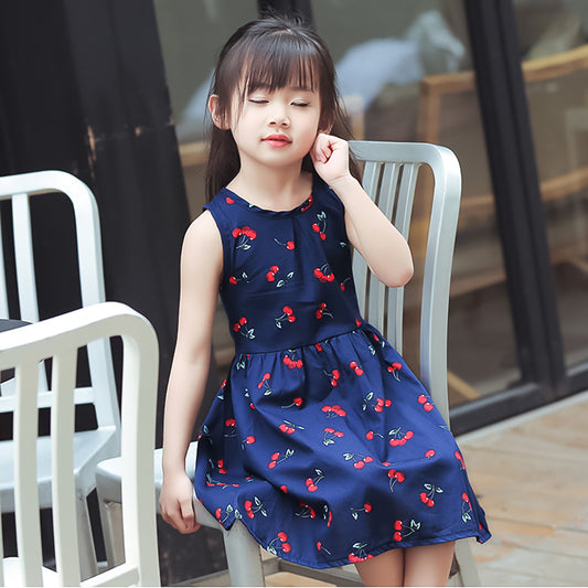 Girl‘s Toddler Cotton Sleeveless Floral Sundress