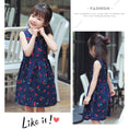 Load image into Gallery viewer, Girl‘s Toddler Cotton Sleeveless Floral Sundress
