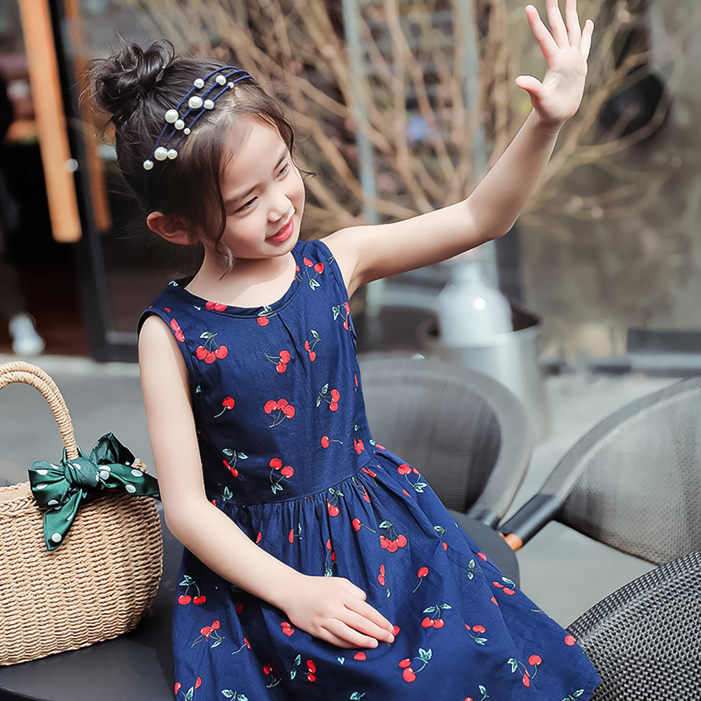 Girl‘s Toddler Cotton Sleeveless Floral Sundress