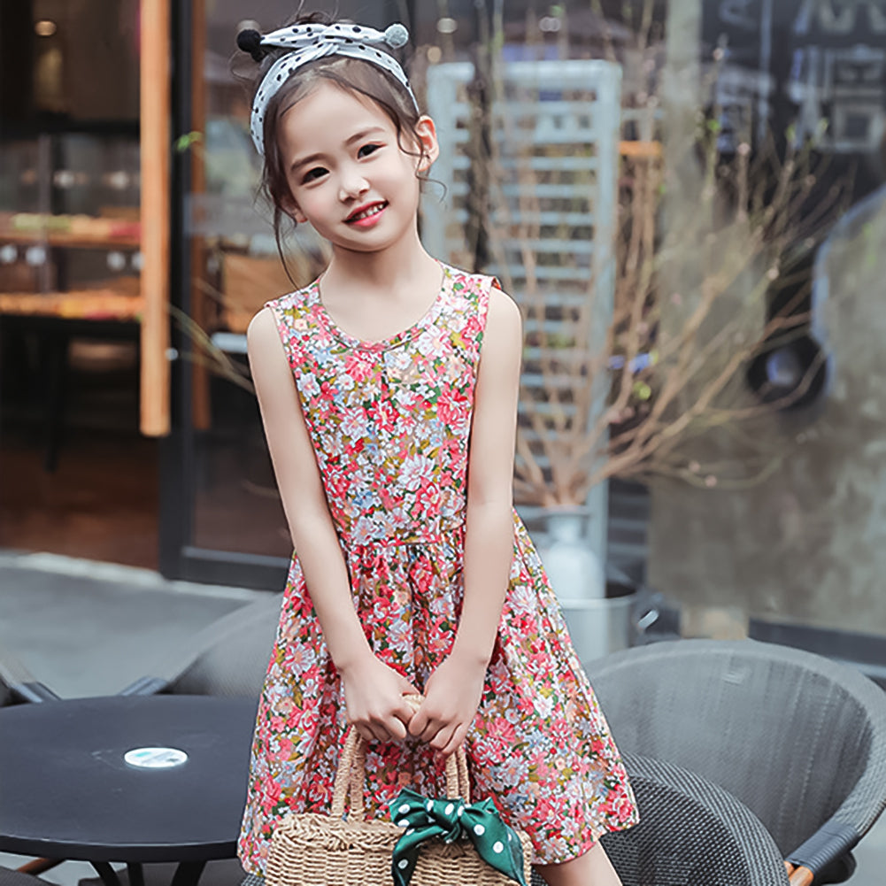 Girl‘s Toddler Cotton Sleeveless Floral Sundress