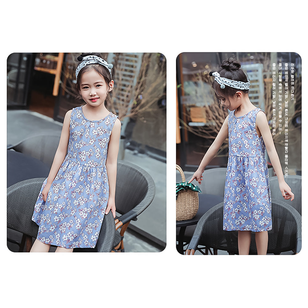 Girl‘s Toddler Cotton Sleeveless Floral Sundress