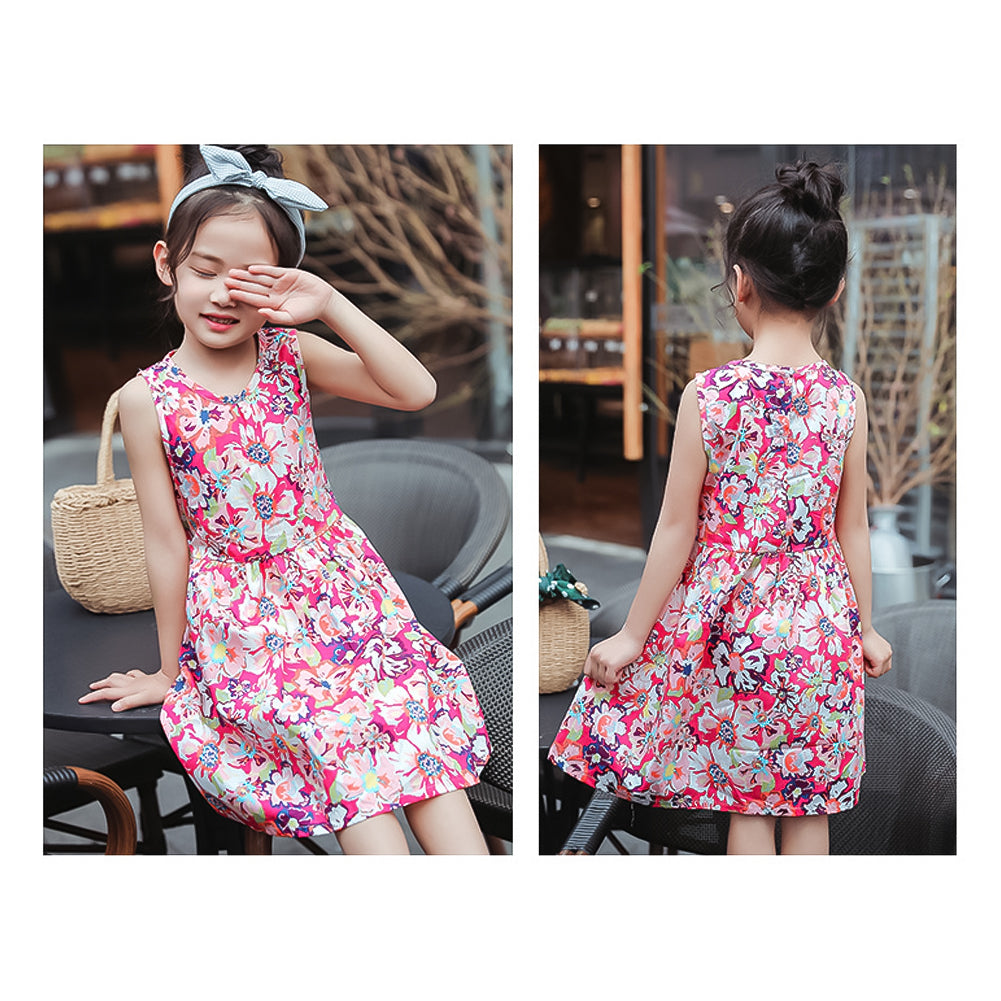 Girl‘s Toddler Cotton Sleeveless Floral Sundress