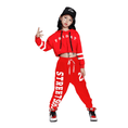 Load image into Gallery viewer, Girl's 2pcs Casual Dance Team Top Sweatsuit
