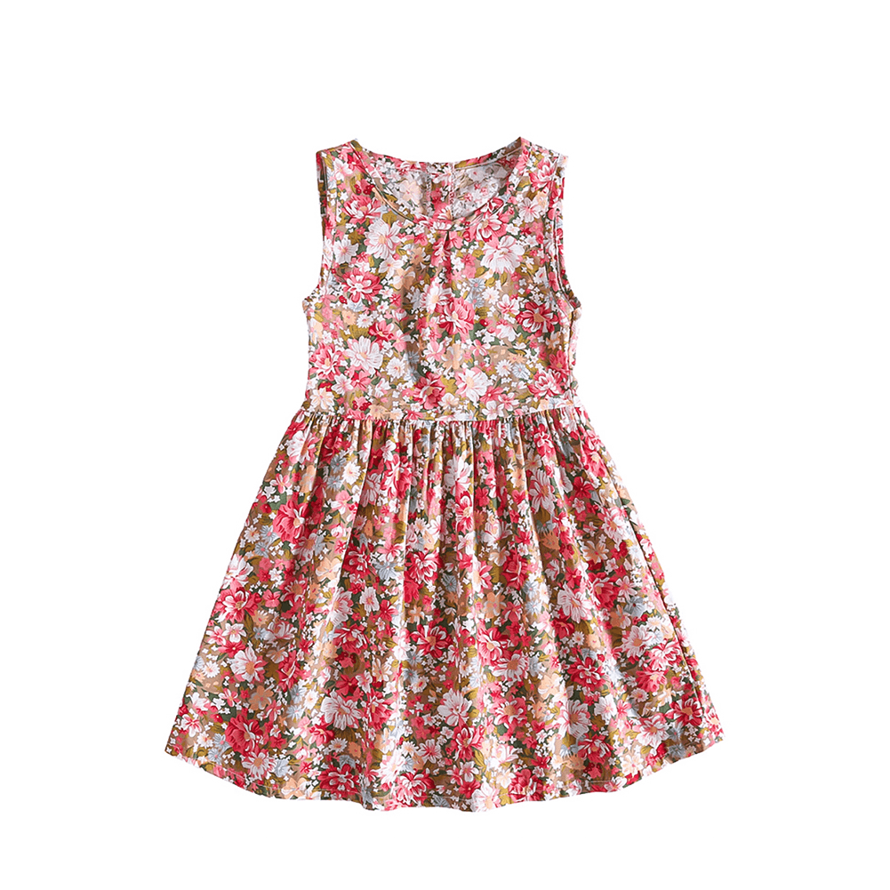 Girl‘s Toddler Cotton Sleeveless Floral Sundress